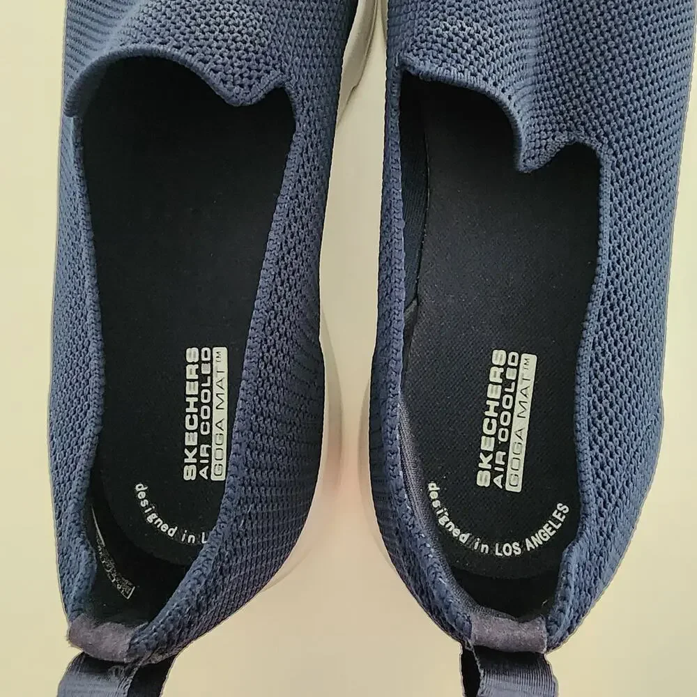 Skechers‎ Air Cooled GO WALK Joy Vela blue slip on comfort shoes womens size 10